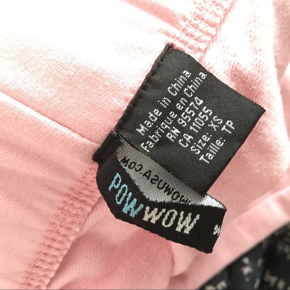 90s Baby pink stretch cotton track pants with zippered ankle slits. - Picture 6 of 7